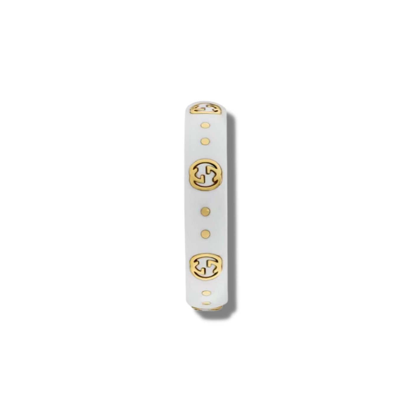 Gvc*1 Icon Ring With Interlocking G White For Women 679262 J85V5 8062