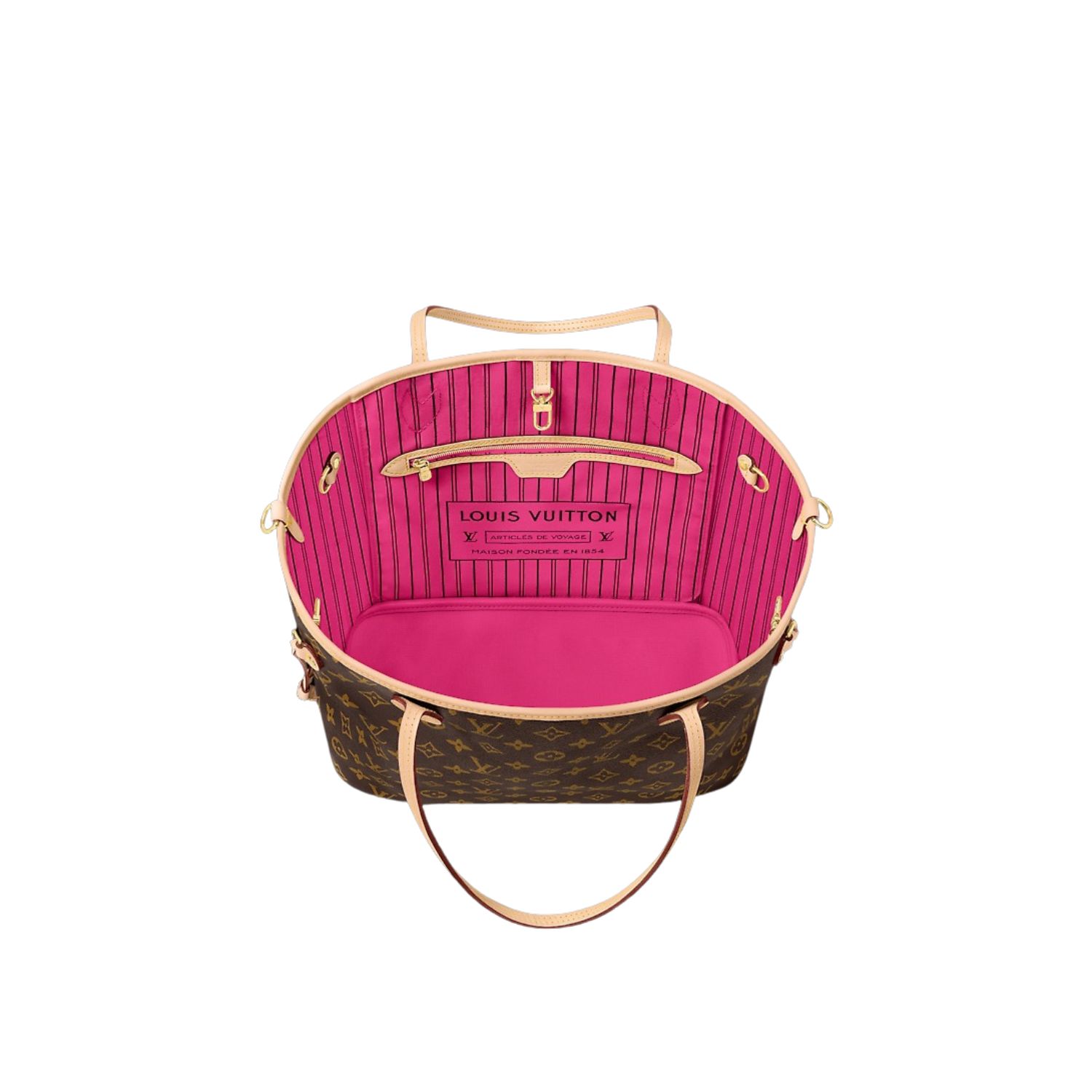 L0vis Vvtt0n Neverfull Bandoulière Inside Out MM Rose For Women 31cm/12.2in – M12257