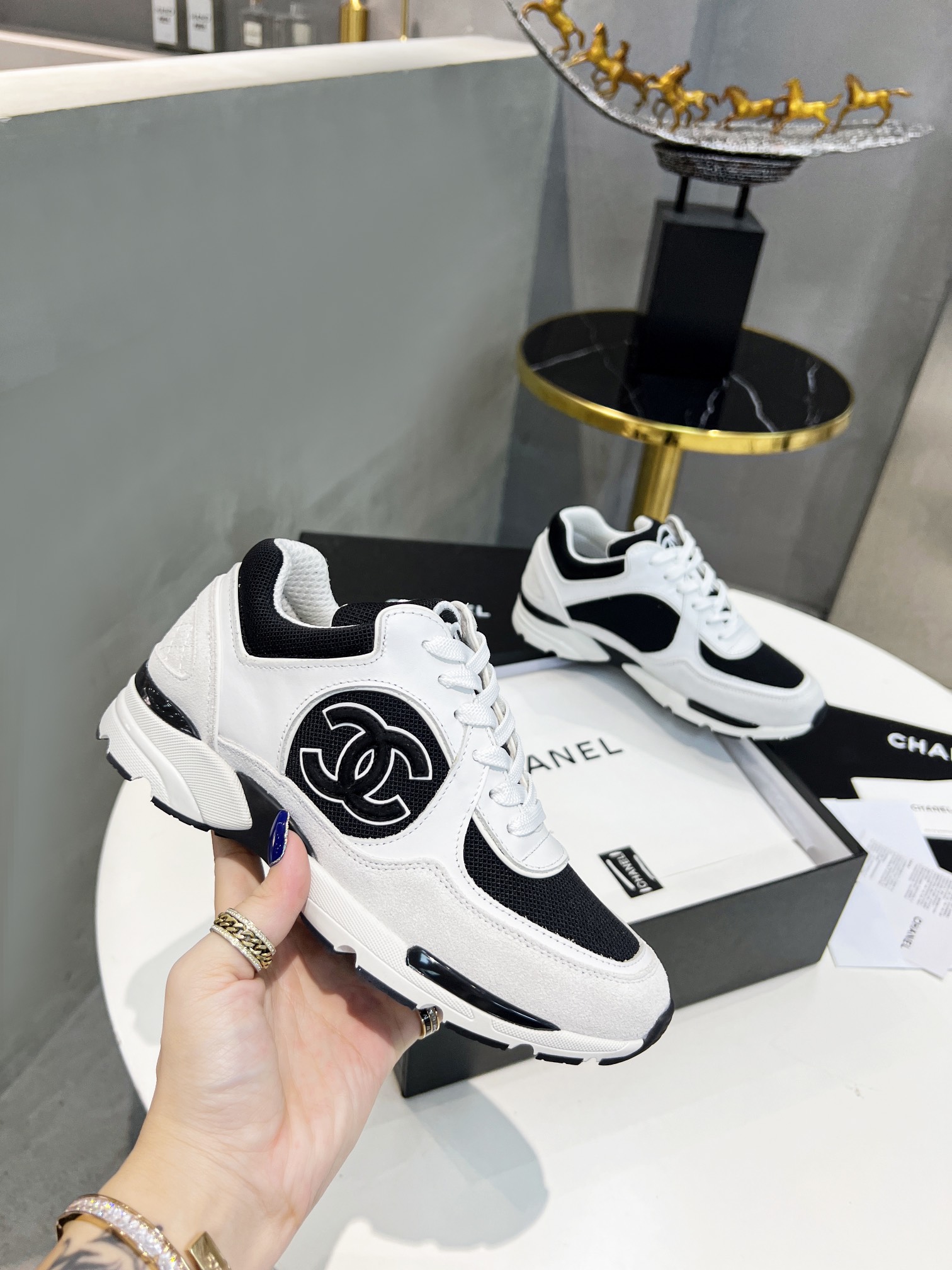 Ch**el Sneakers Black For Women
