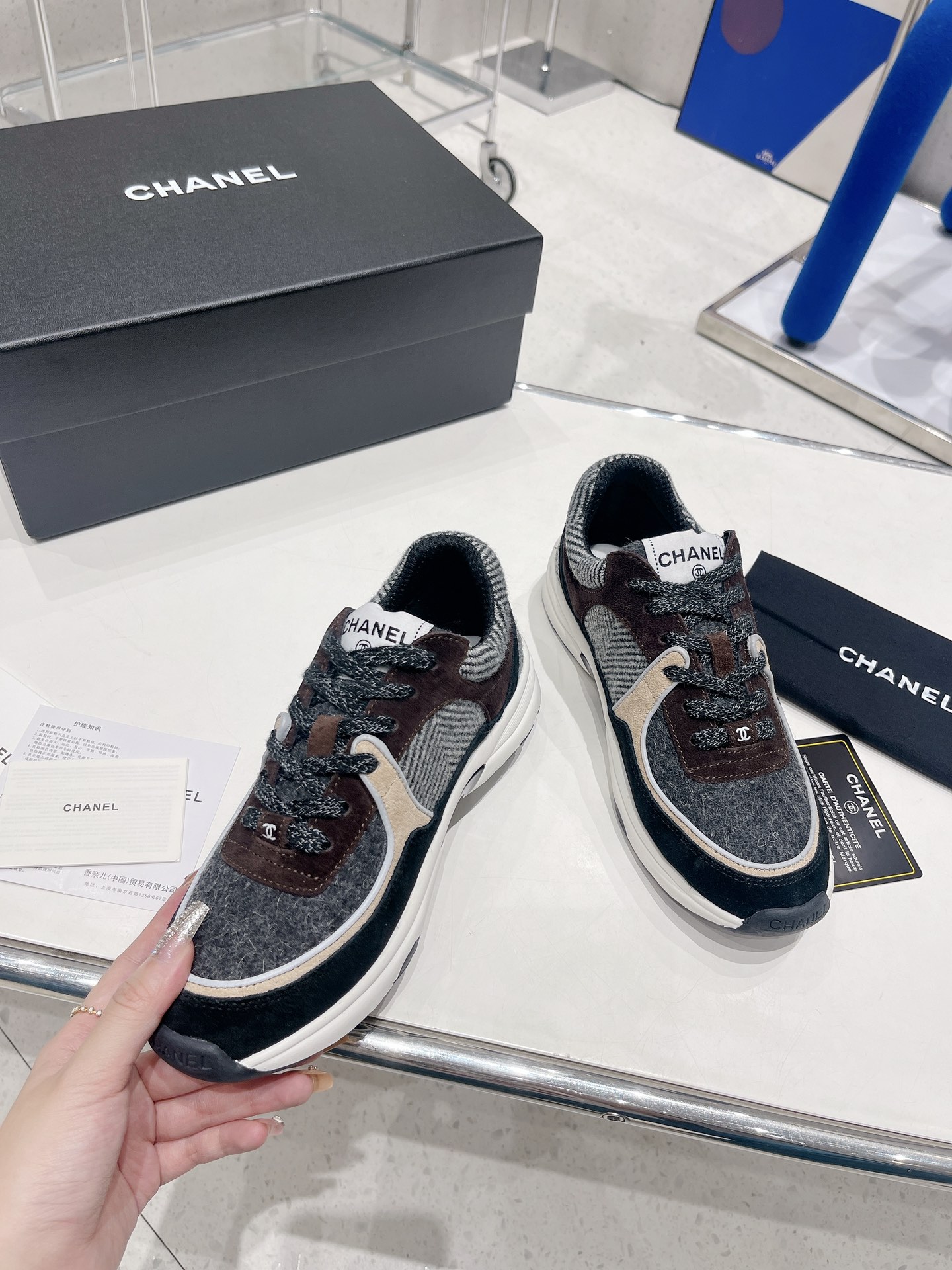 Ch**el Sneakers Grey For Women