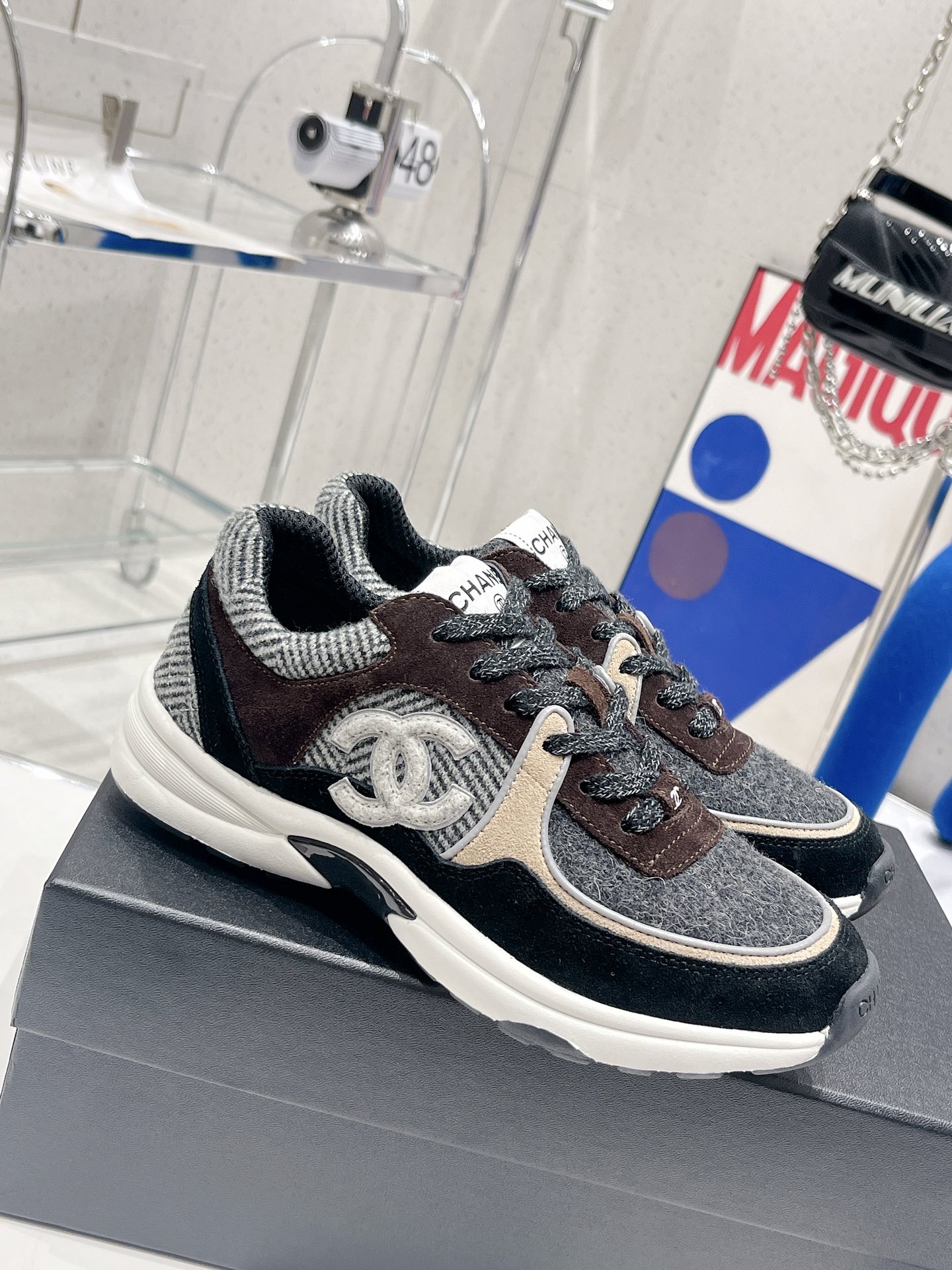 Ch**el Sneakers Grey For Women