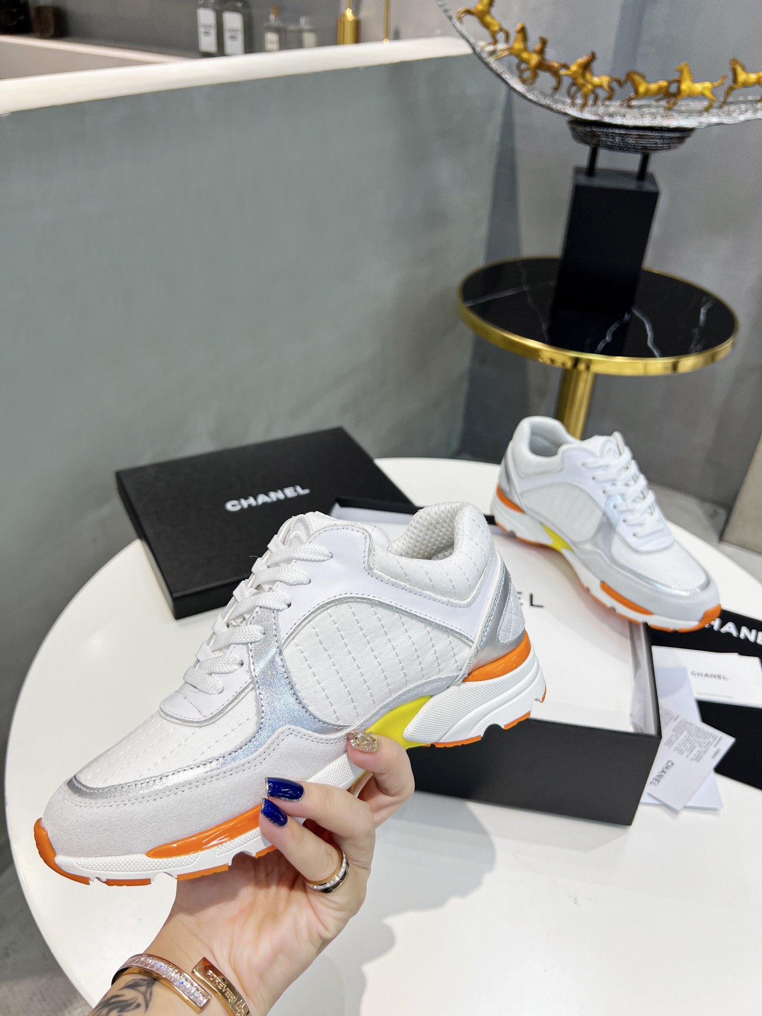 Ch**el Sneakers Grey For Women