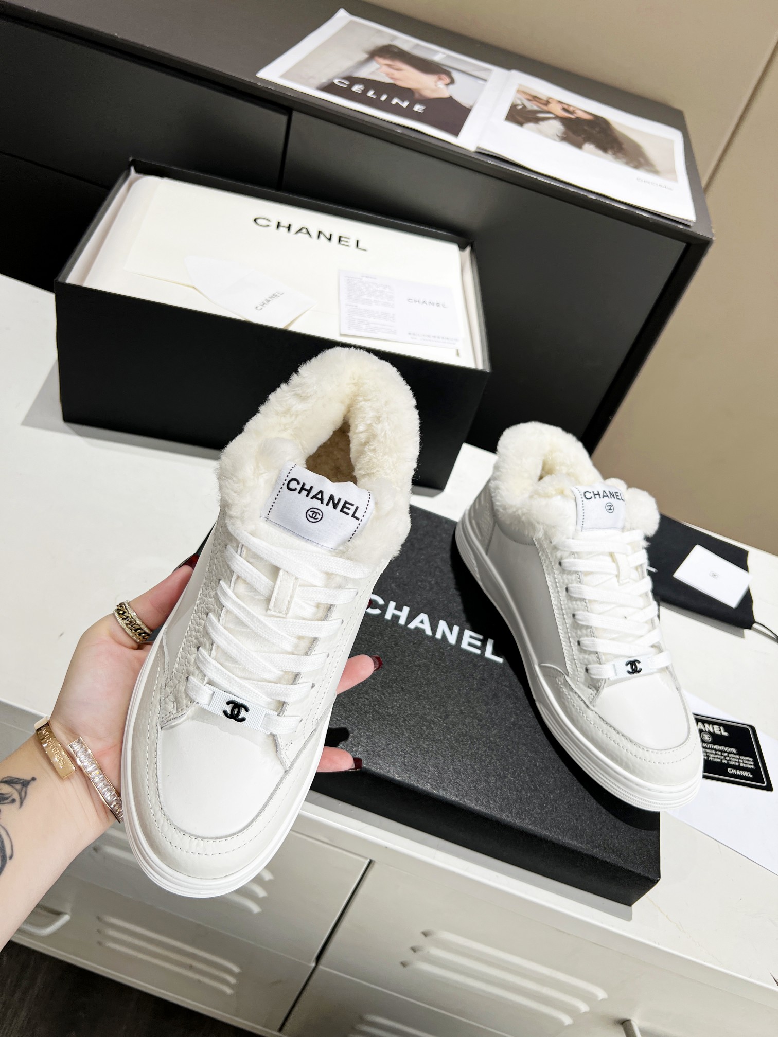 Ch**el Sneakers White For Women