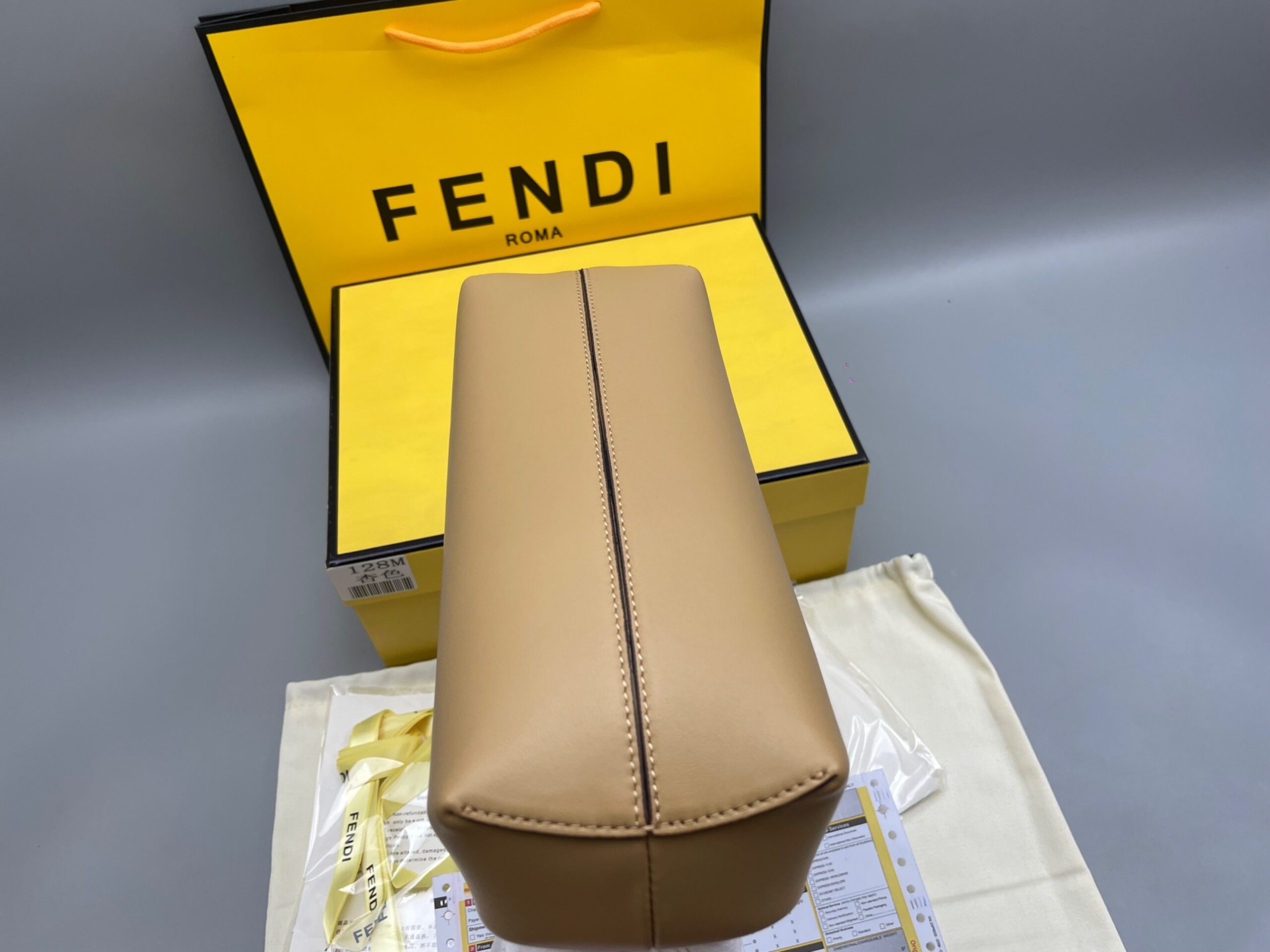 [True-to-ORIGINAL] F**di First Small Bag Beige For Women