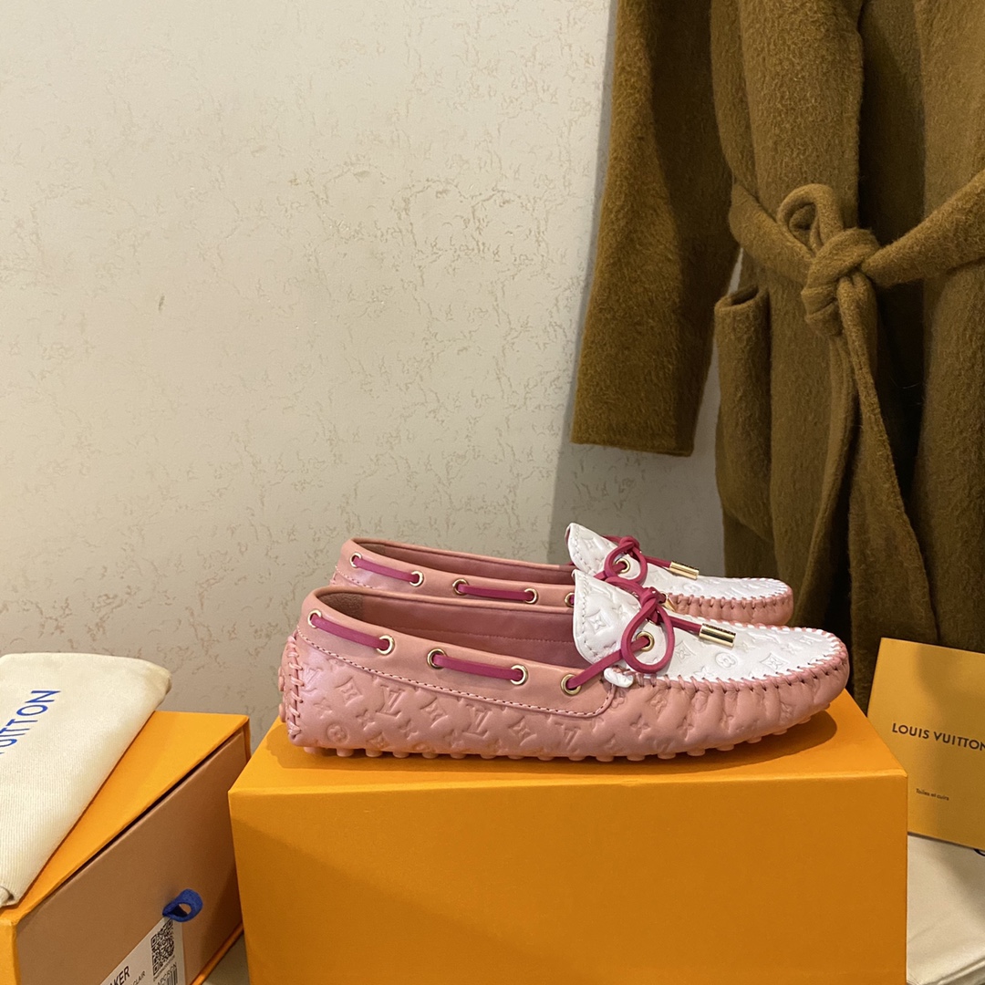L0vis Vvtt0n Gloria Flat Loafer Pink For Women