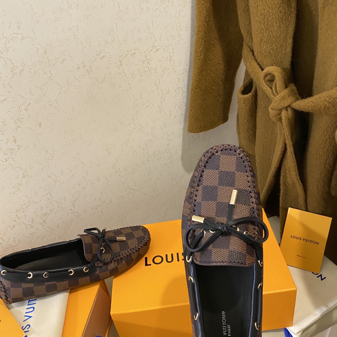 L0vis Vvtt0n Gloria Flat Loafer Brown For Women