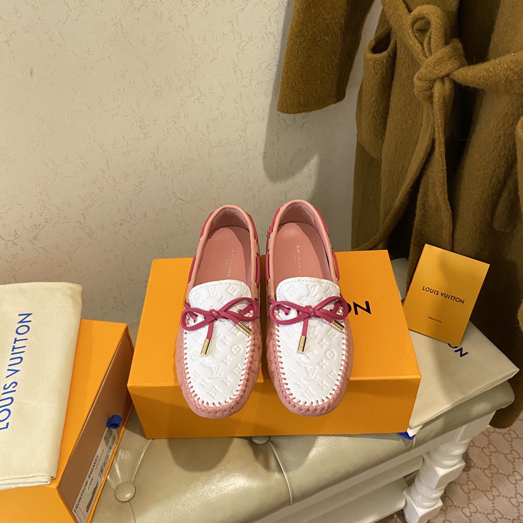 L0vis Vvtt0n Gloria Flat Loafer Pink For Women