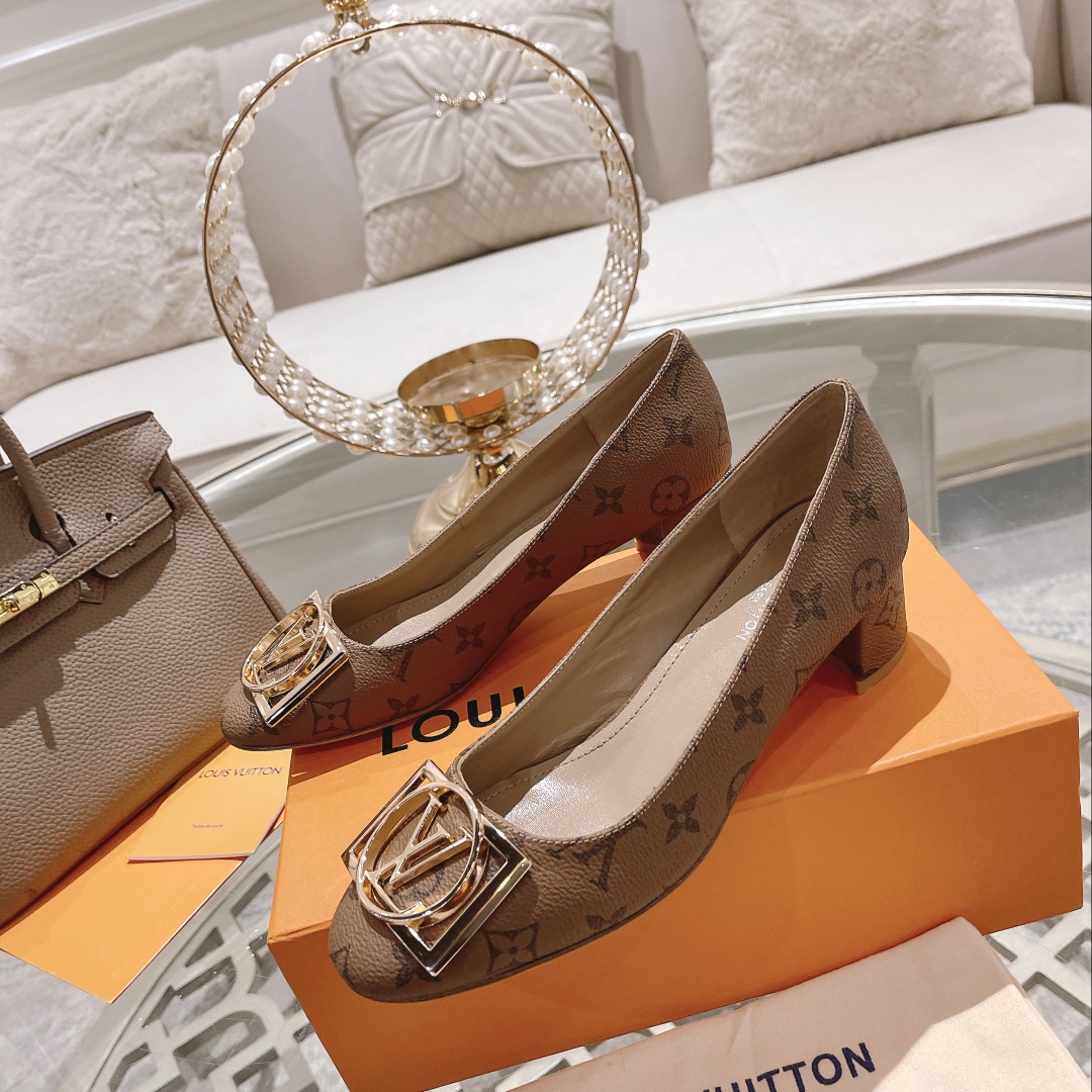 L0vis Vvtt0n Madeleine Pump Brown For Women 4.5cm/1.8in