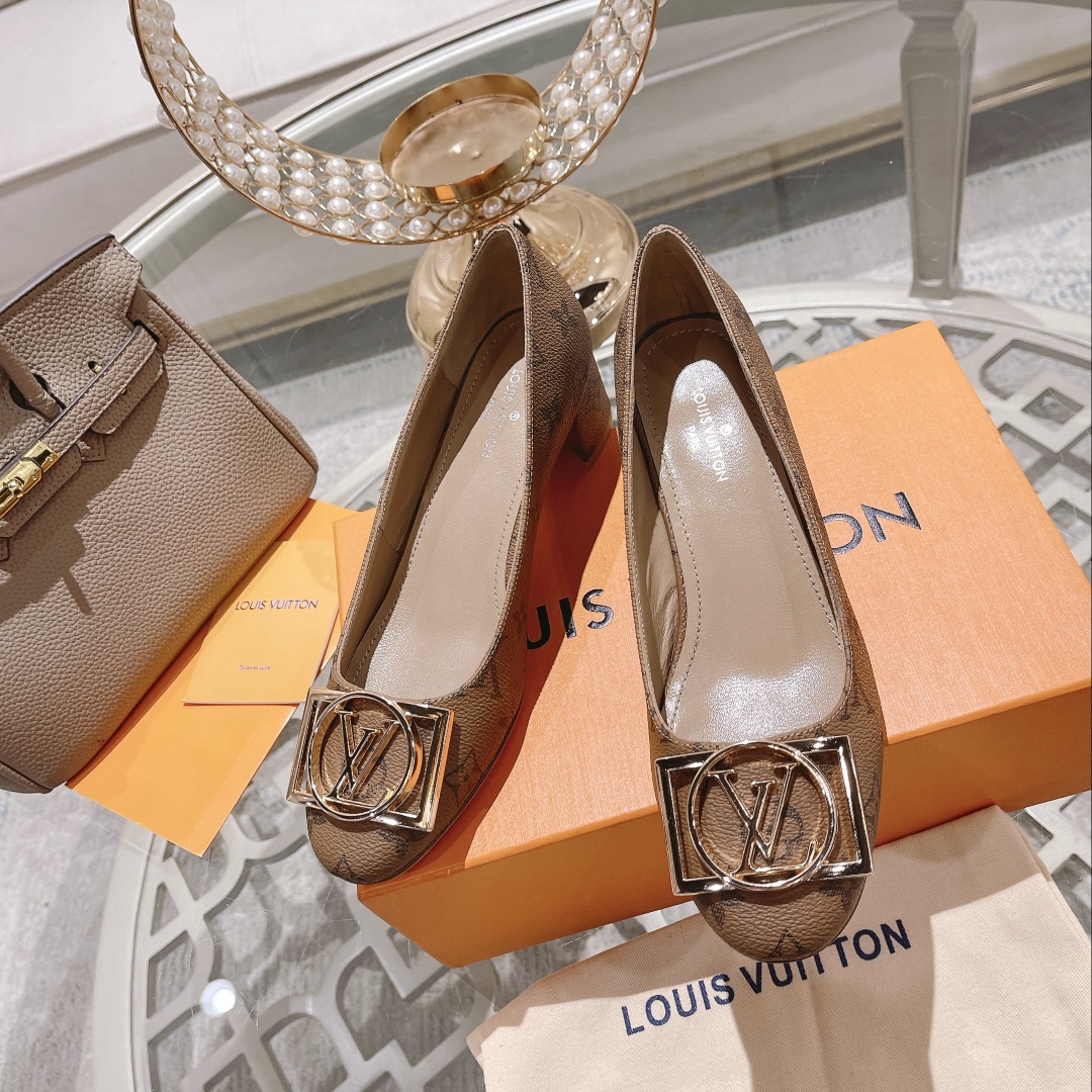 L0vis Vvtt0n Madeleine Pump Brown For Women 4.5cm/1.8in