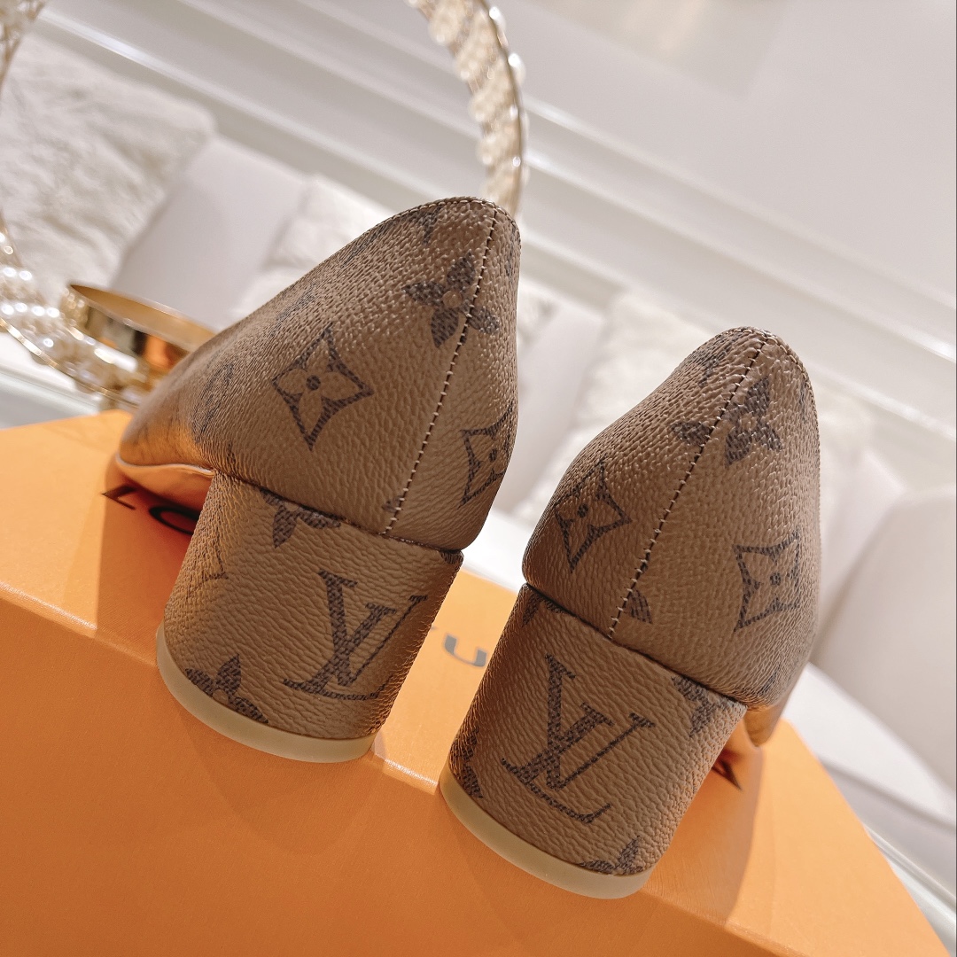 L0vis Vvtt0n Madeleine Pump Brown For Women 4.5cm/1.8in