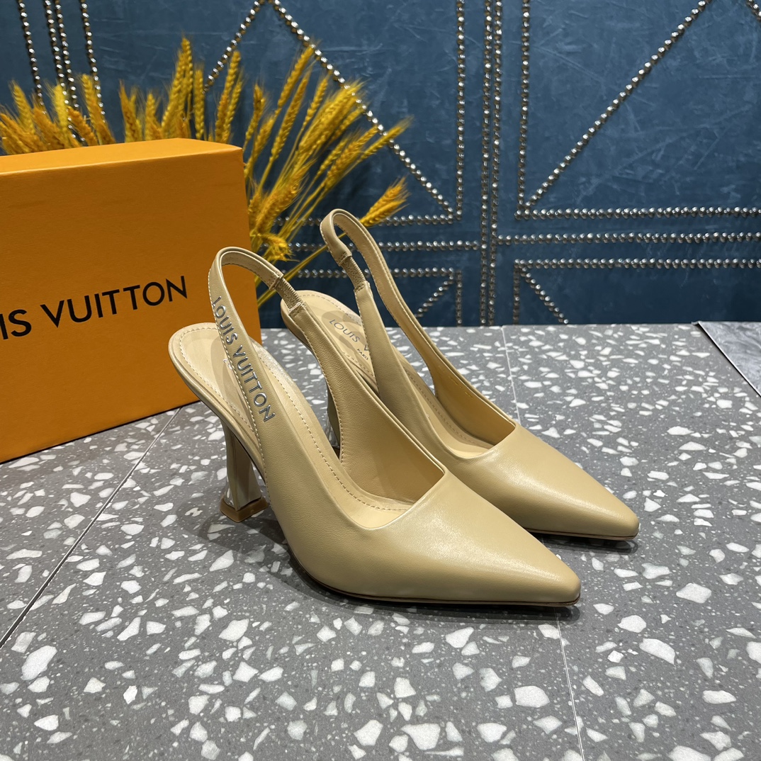 L0vis Vvtt0n Sparkle Slingback Pump Beige For Women