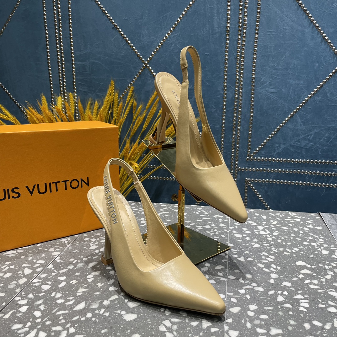 L0vis Vvtt0n Sparkle Slingback Pump Beige For Women