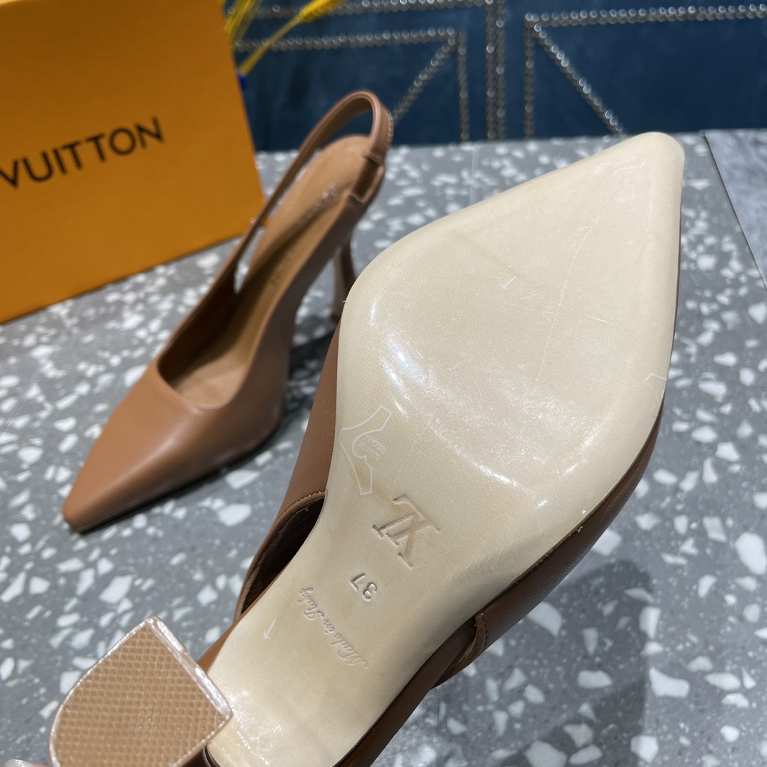 L0vis Vvtt0n Sparkle Slingback Pump Brown For Women
