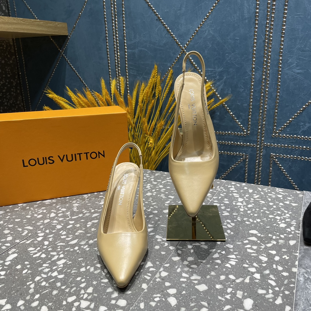 L0vis Vvtt0n Sparkle Slingback Pump Beige For Women