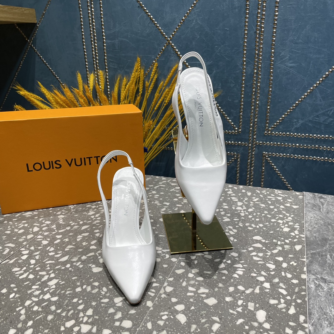 L0vis Vvtt0n Sparkle Slingback Pump White For Women