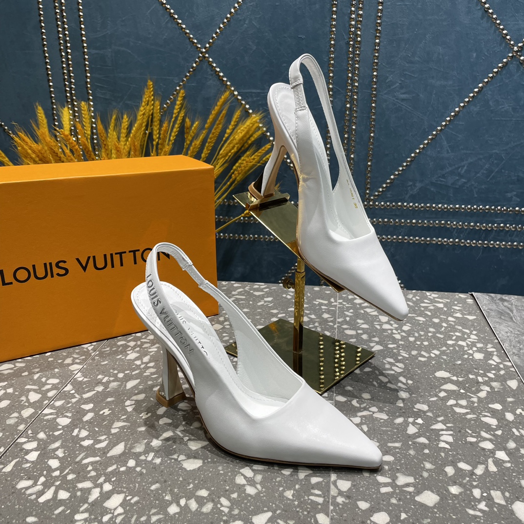 L0vis Vvtt0n Sparkle Slingback Pump White For Women
