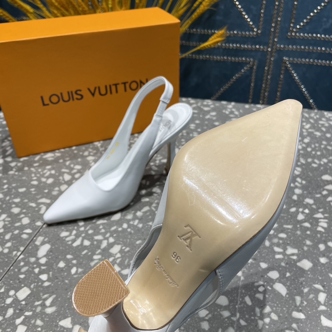L0vis Vvtt0n Sparkle Slingback Pump White For Women