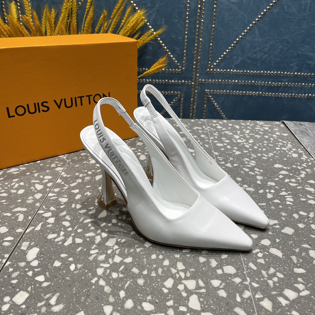 L0vis Vvtt0n Sparkle Slingback Pump White For Women