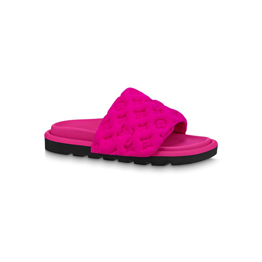 L0vis Vvtt0n Pool Pillow Flat Comfort Mule Pink For Women 1AB1NN