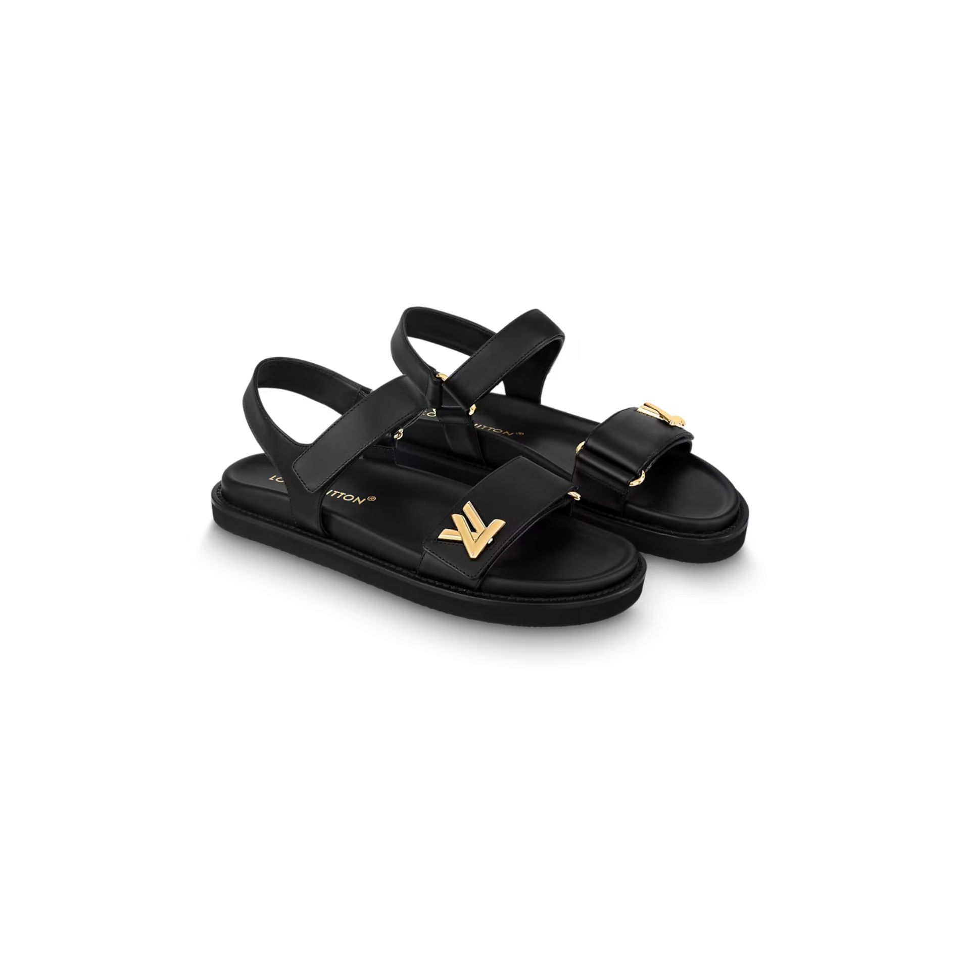 L0vis Vvtt0n Sunset Comfort Flat Sandal Black 1ABW6W