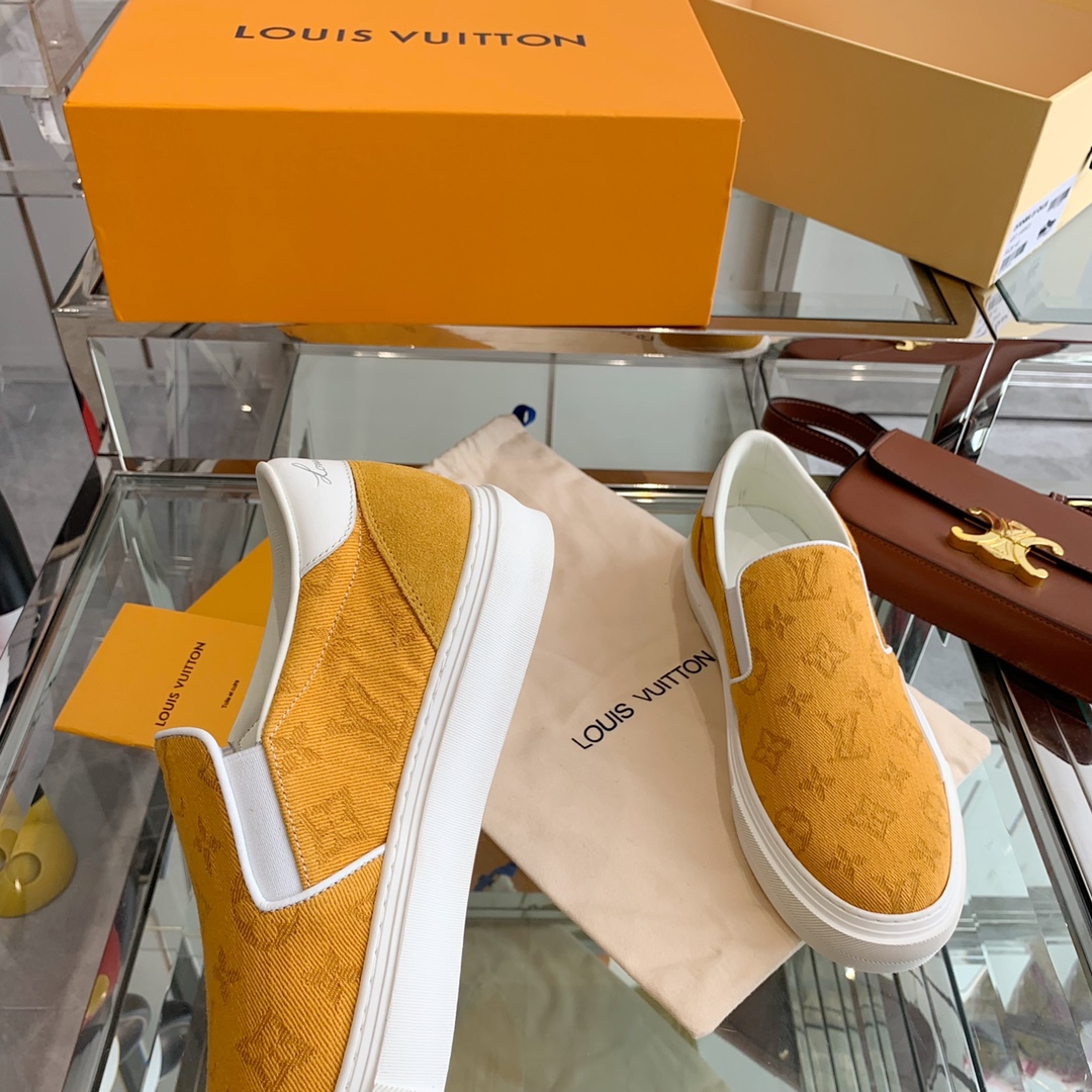 L0vis Vvtt0n Women’s Trocadero Slip On Orange For Women LV
