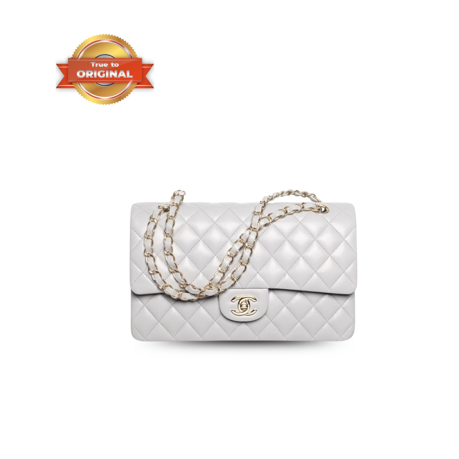 [True-to-ORIGINAL] Ch**el Classic 11.12 Handbag Gray For Women 9.9in/25.5cm A01112 Y04059 NZV46