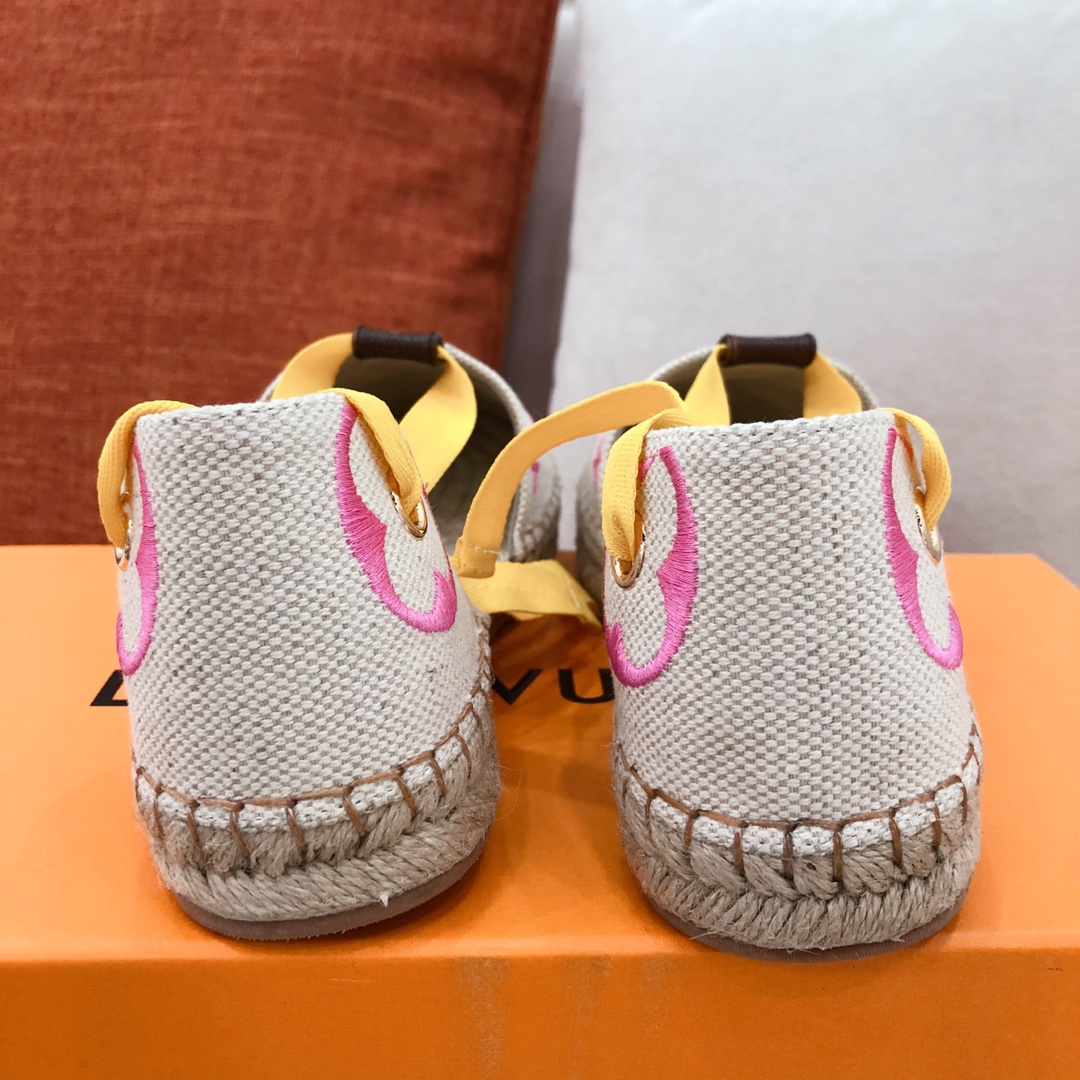 L0vis Vvtt0n Women’s Starboard Flat Espadrille Pink For Women LV