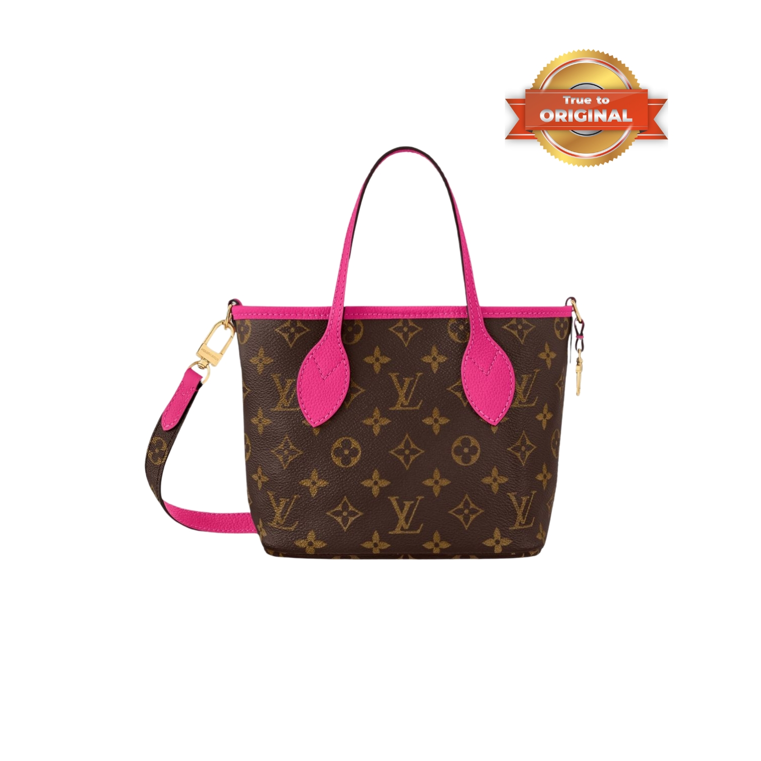 [True-to-ORIGINAL] L0vis Vvtt0n Neverfull Bandoulière Inside Out BB Rose For Women 24cm/9.4in – M12106