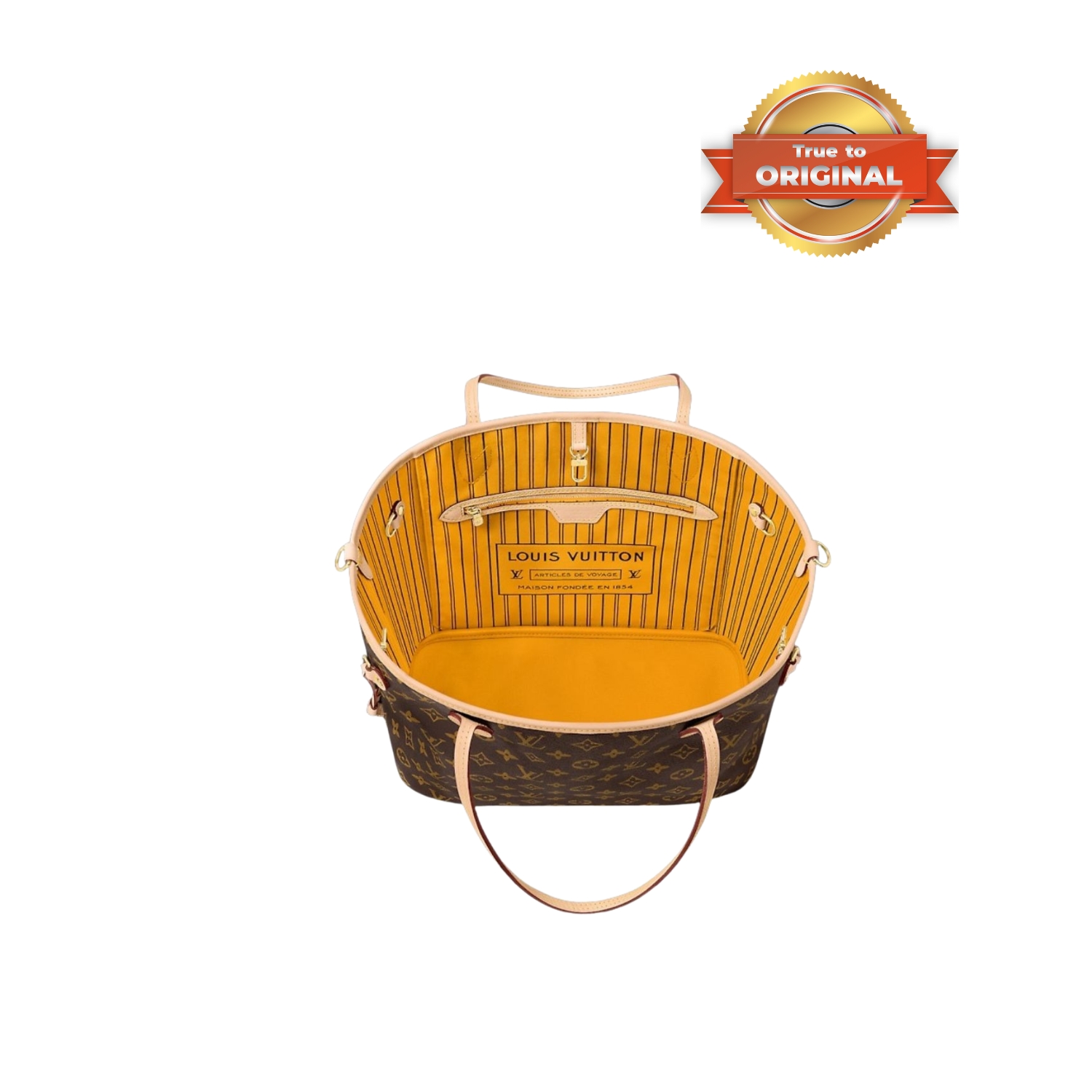 [True-to-ORIGINAL] L0vis Vvtt0n Neverfull Bandoulière Inside Out MM Jaune For Women 31cm/12.2in M11947