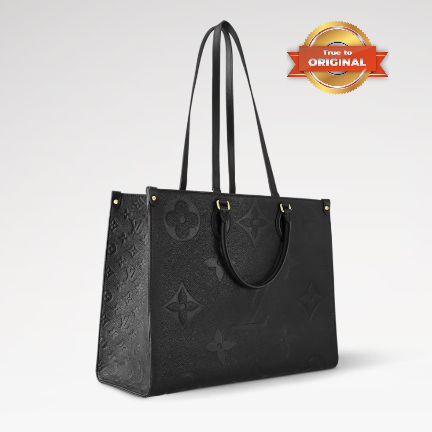 [True-to-ORIGINAL] L0vis Vvtt0n OnTheGo GM Tote Bag Monogram Empreinte Black For Women 41cm/16.1in M44925