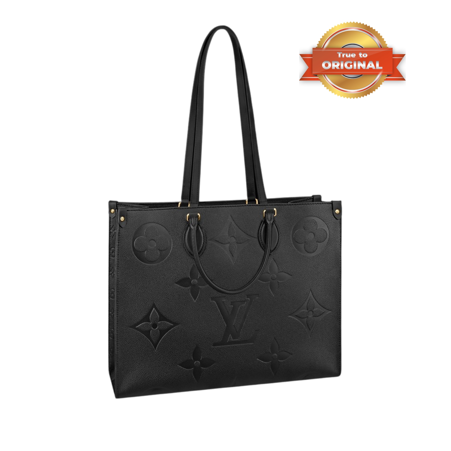 [True-to-ORIGINAL] L0vis Vvtt0n OnTheGo GM Tote Bag Monogram Empreinte Black For Women 41cm/16.1in M44925