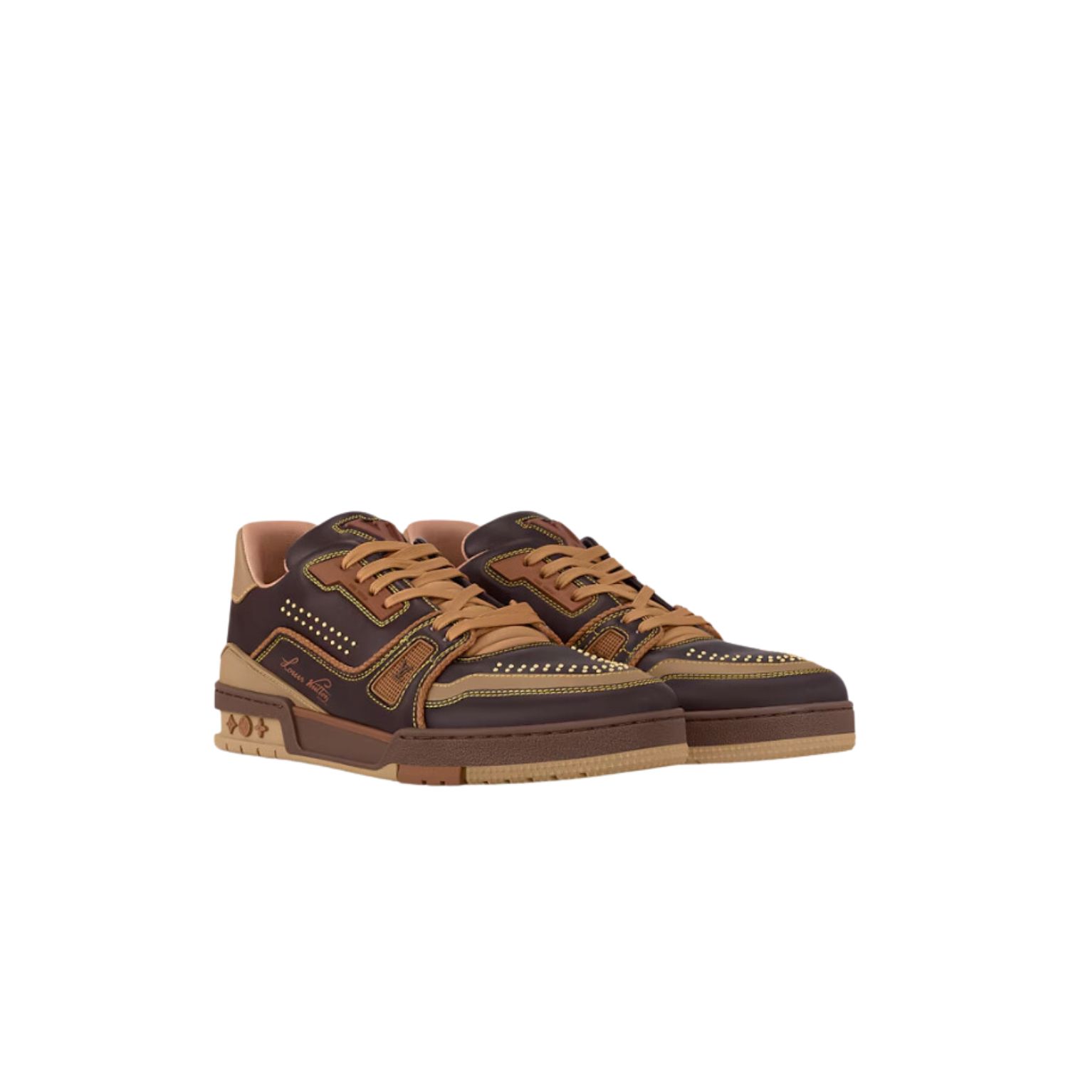 L0vis Vvtt0n LV Trainer Sneaker Marron For Men 1AD7L7