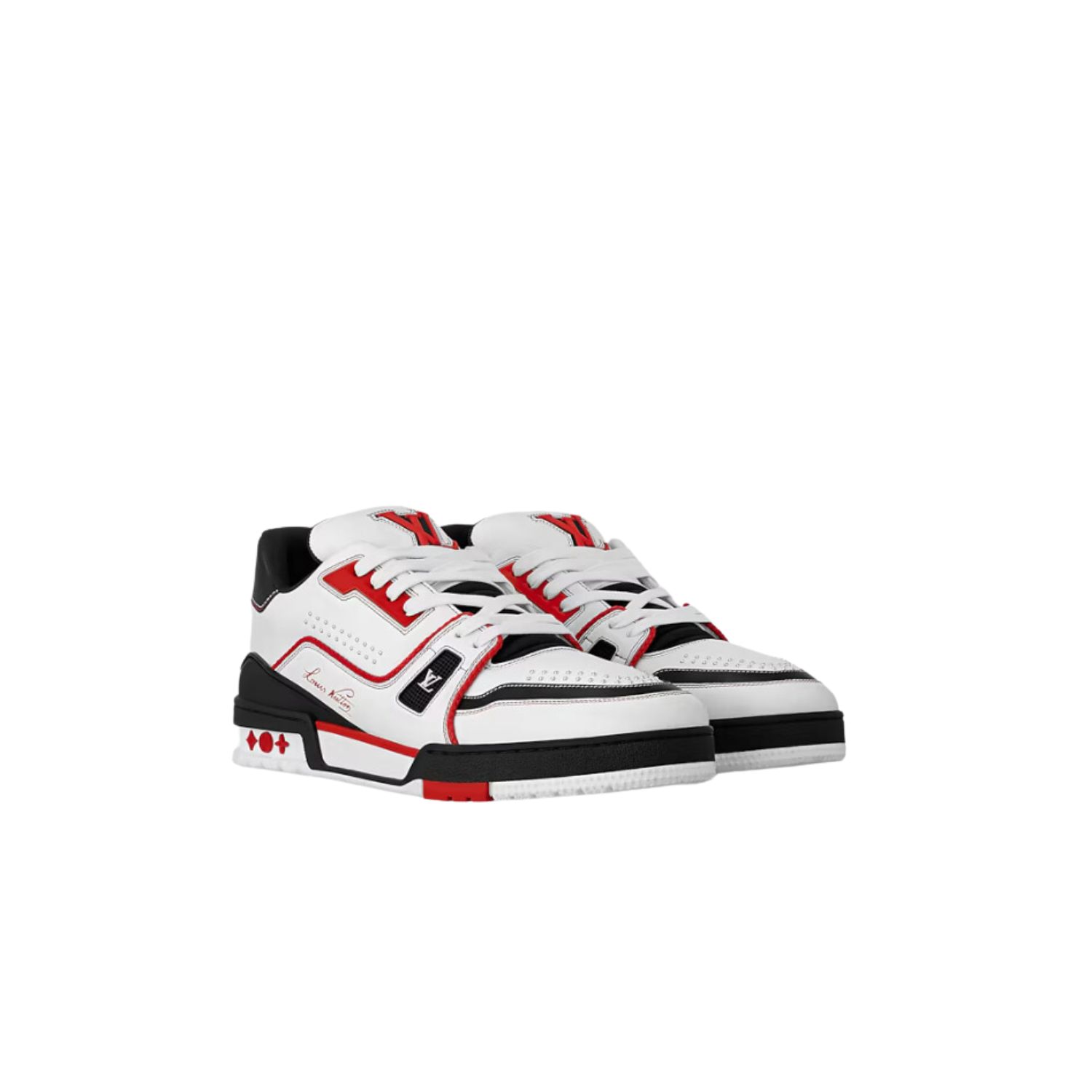 L0vis Vvtt0n LV Trainer Sneaker Red For Men 1AD7JM