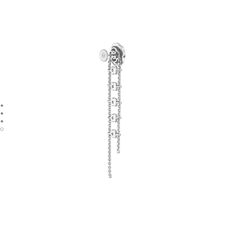 Ch**el Bouton De Camélia Transformable Earrings White Gold For Women J12837