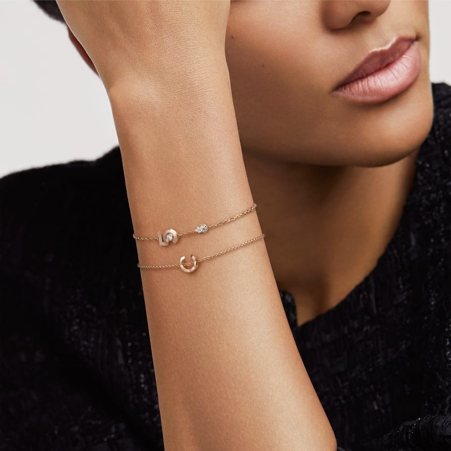 Ch**el Coco Bracelet Beige Gold For Women J12303