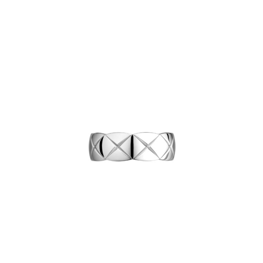 Ch**el Coco Crush Ring White Gold Small Version For Women J10570