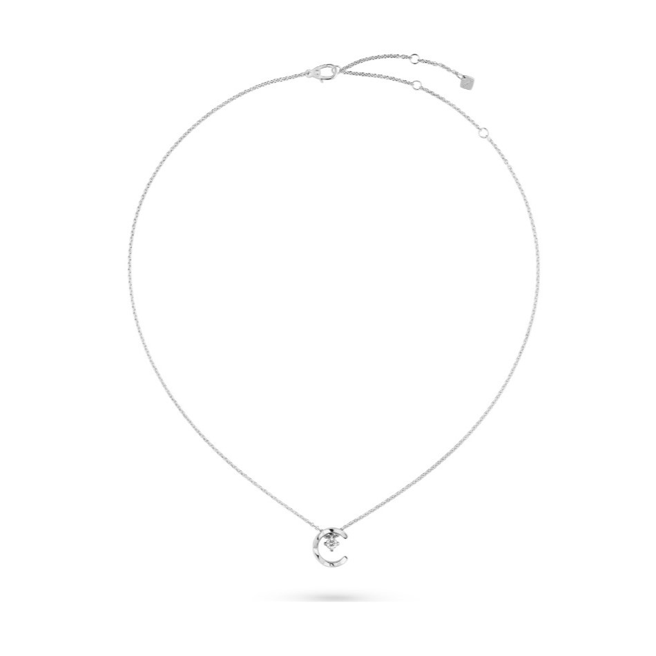 Ch**el Coco Necklace White Gold For Women J12104