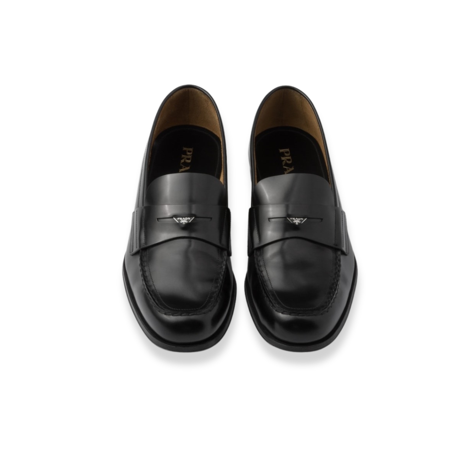 Pra*a Brushed Leather Loafers Black For Men 2DB201_055_F0002_F_C000