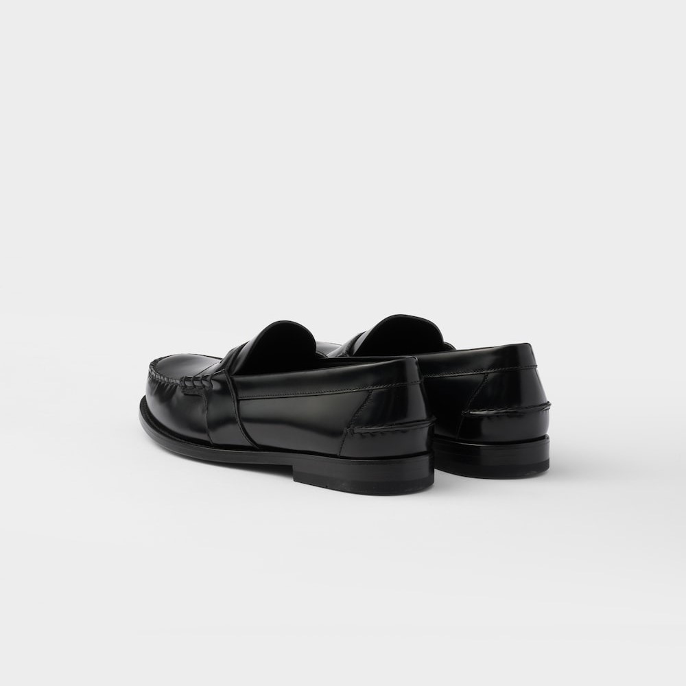Pra*a Brushed Leather Loafers Black For Men 2DB222_055_F0002_F_X000