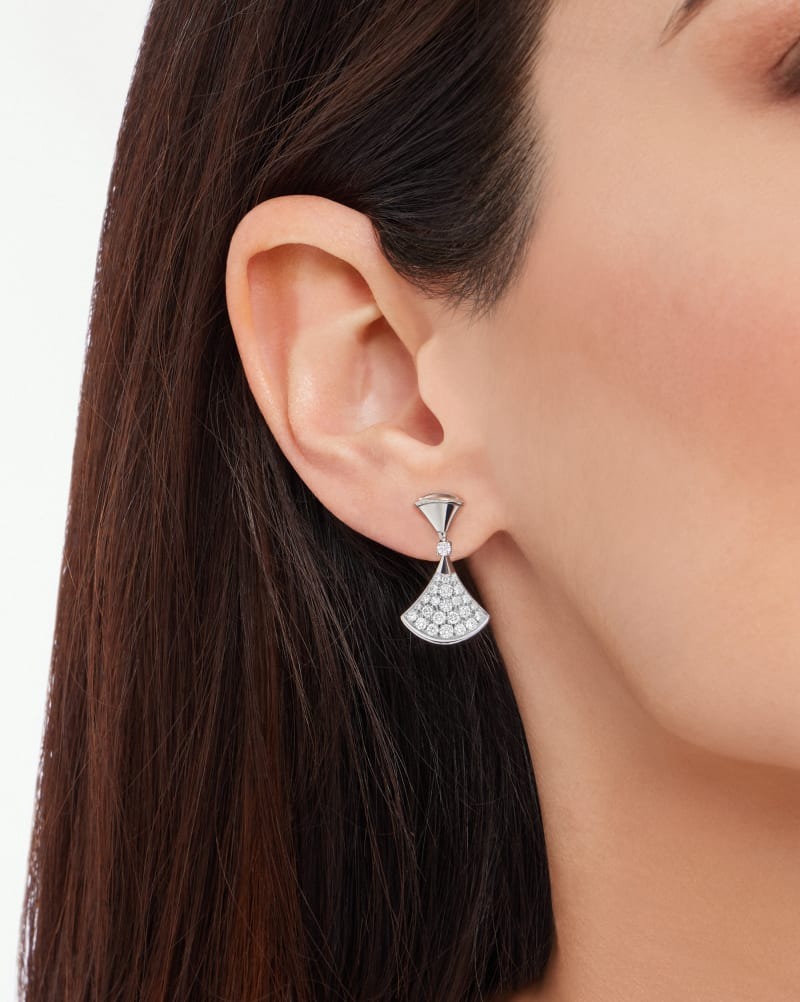 Bv1g*ai Divas’ Dream Earrings White Gold For Women 351100