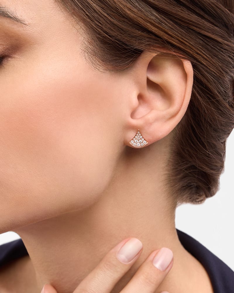 Bv1g*ai Divas’ Dream Earrings Rose Gold For Women 361665