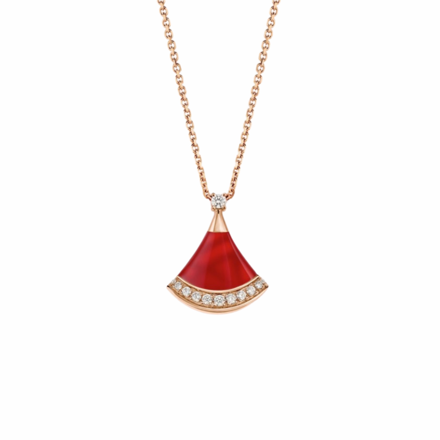 Bv1g*ai Divas’ Dream Necklace Rose Gold For Women 361251