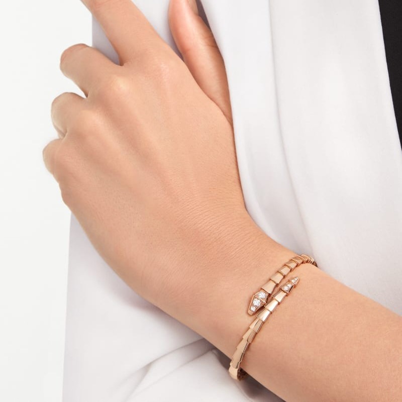 Bv1g*ai Serpenti Viper Bracelet Rose Gold For Women 360704