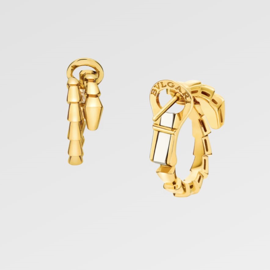 Bv1g*ai Serpenti Viper Earrings Yellow Gold For Women 361291