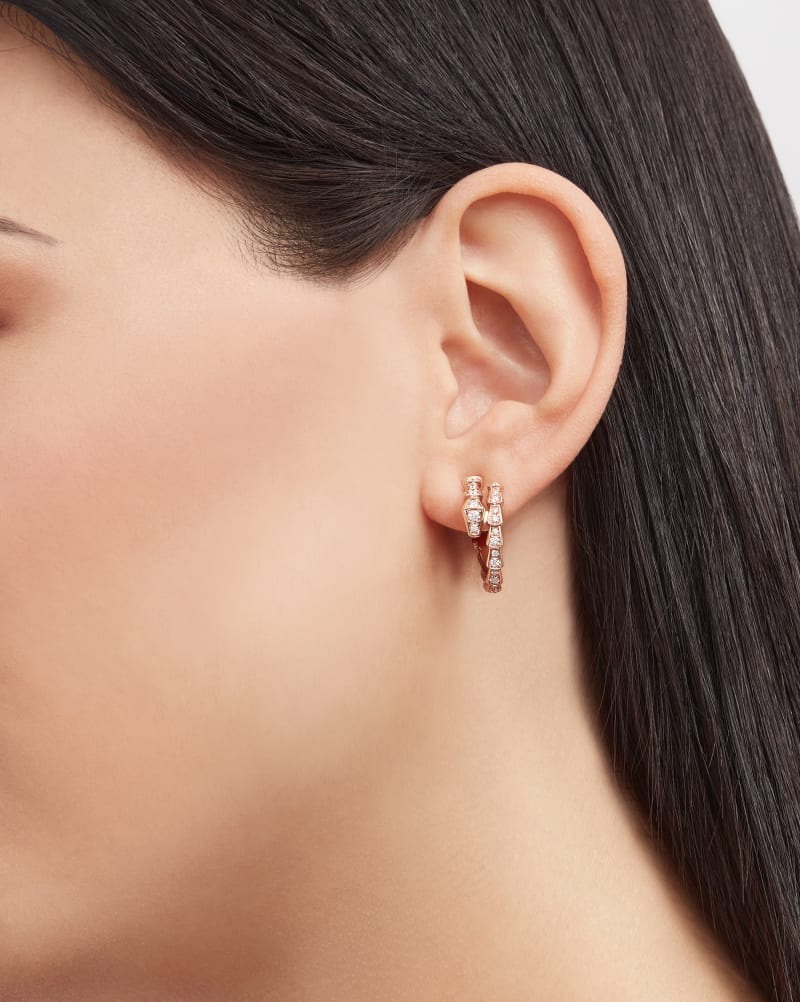 Bv1g*ai Serpenti Viper Earrings Rose Gold For Women 358361
