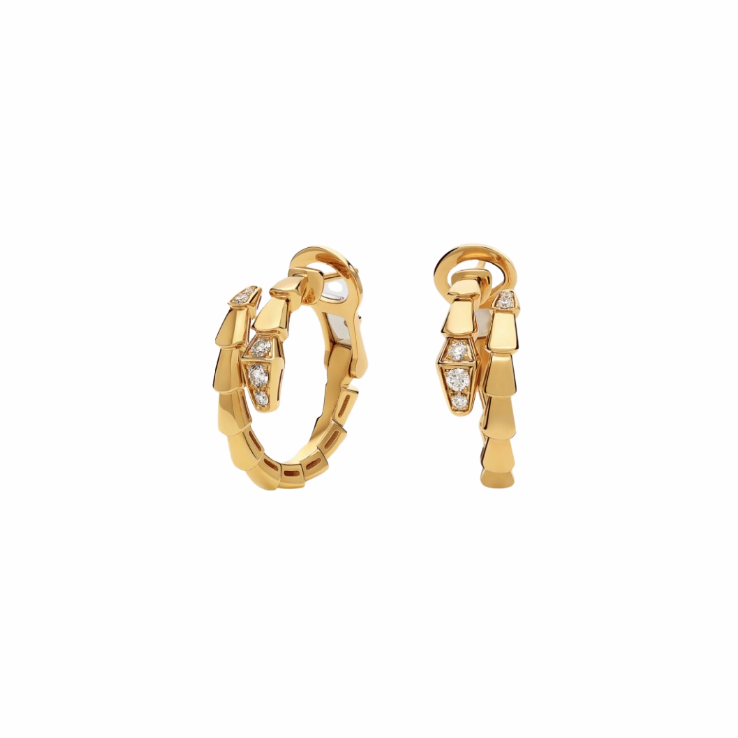 Bv1g*ai Serpenti Viper Earrings Yellow Gold For Women 360444
