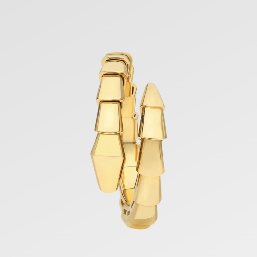 Bv1g*ai Serpenti Viper Ring Yellow Gold For Women 358642