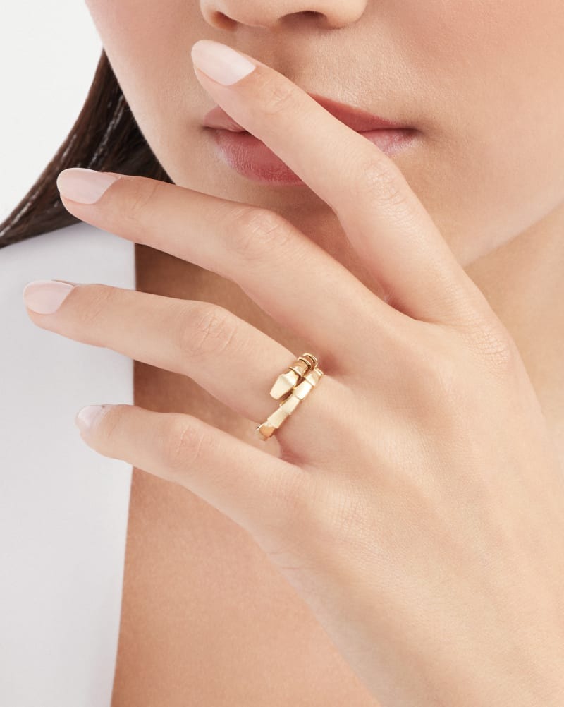 Bv1g*ai Serpenti Viper Ring Yellow Gold For Women 358642