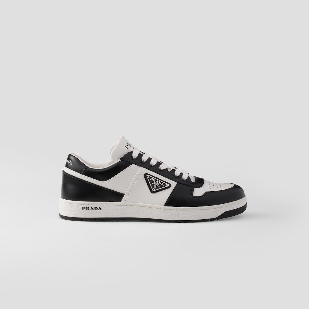 Pra*a Downtown Leather Sneakers White/Black For Men 2EE364_3LKG_F0T8F_F_D001
