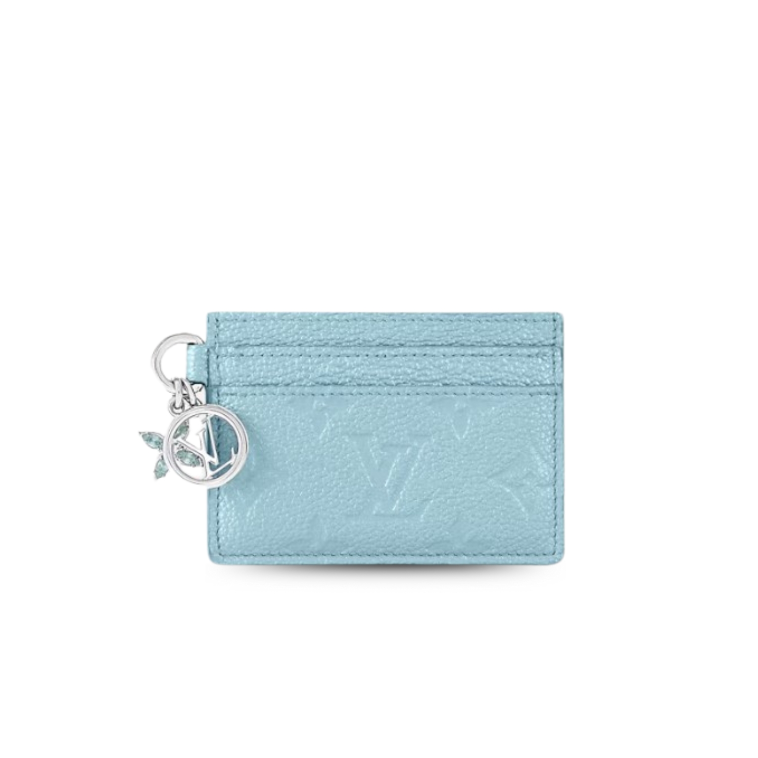 L0vis Vvtt0n LV Charms Card Holder Azur Frost For Women 4in/10cm M12180